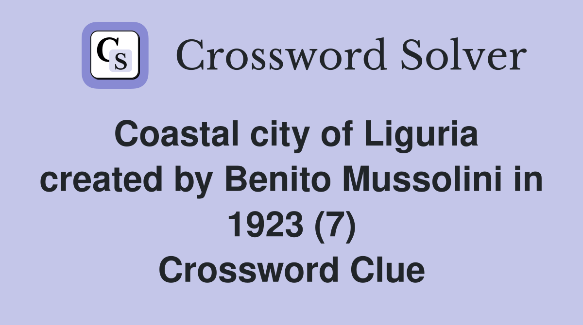 Coastal city of Liguria created by Benito Mussolini in 1923 (7